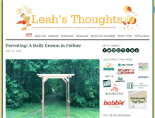 Tablet Screenshot of leahsthoughts.com